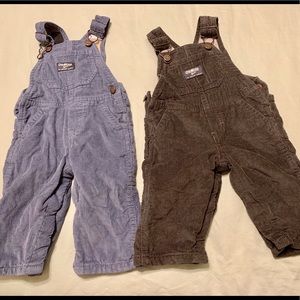 2 Oshkosh corduroy overalls